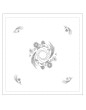 "Fleurs des champs" tea tablecloth pattern