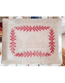 "Fougère Directoire" embroidered tray