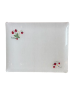 "Fraises" embroidered tray