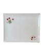 "Fraises" embroidered tray