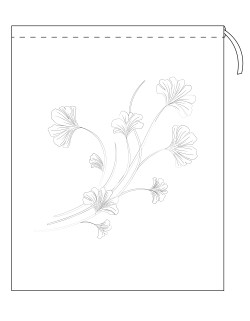 "Sous le vent" pattern pouch
