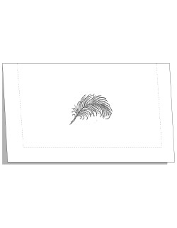 Pochette "Plume" à broder