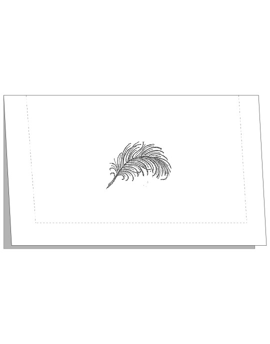 Pochette "Plume" à broder
