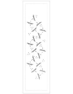 "Libellules" table runner pattern
