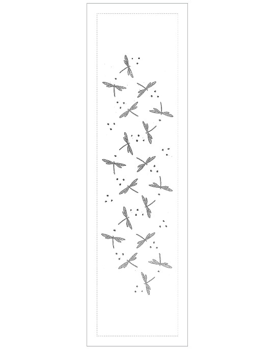 "Libellules" table runner pattern