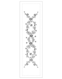 "Geranium" table runner pattern