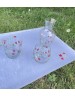 "Fraises" hand painted glass