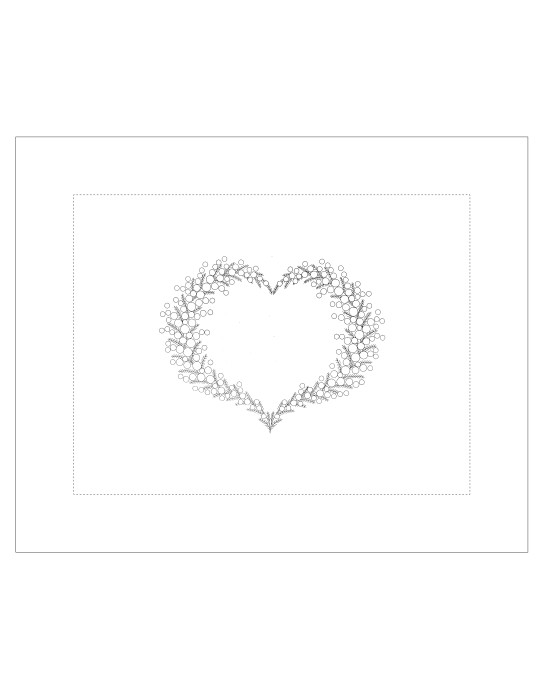 "Coeur de Mimosa" pillow case pattern