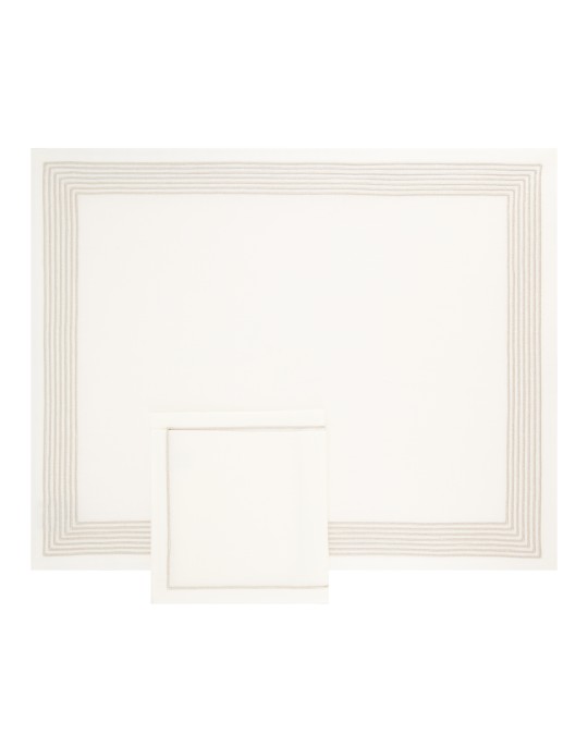 "Ambassade" grey version - placemat and napkin