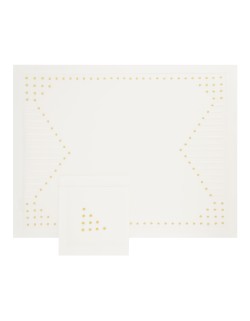 "Point sur le i" placemat and napkin
