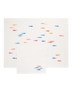 "Lagon" hand embroidered placemat