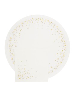 "Stones" round hand embroidered placemat -