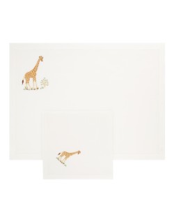 "Safari" - hand embroidered placemat and napkin