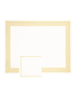 Set de table et serviette "Ambassade" version or et argent