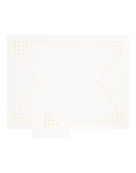 "Point sur le i" placemat and napkin