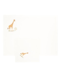 Set de table et serviette "Safari" - brodés main