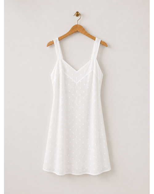 "Flocons" nightgown (with suspenders) - Noël Paris