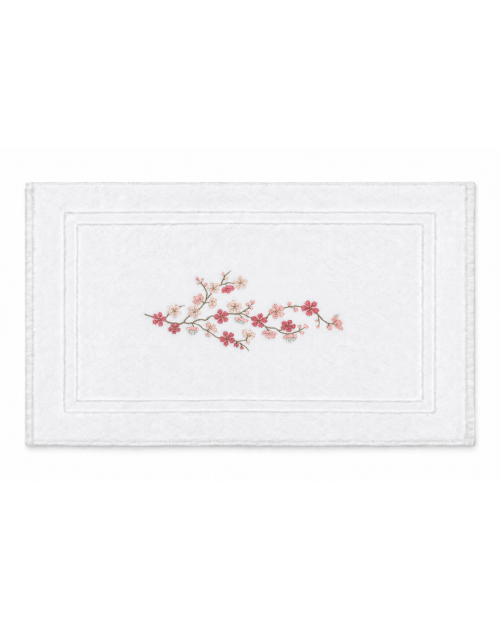 Tapis de bain brodé "Prairie Fleurie" - Noël Paris