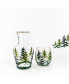 "Argentière" hand painted glass - Noël Paris