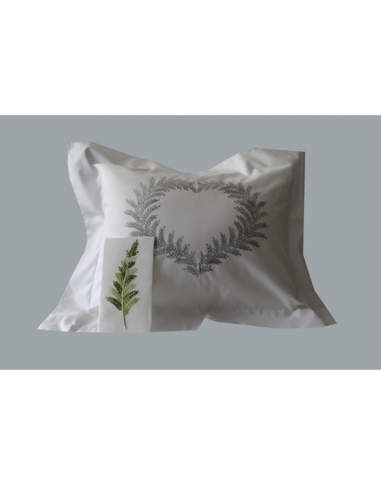 "Coeur de Fougere" pillow case pattern