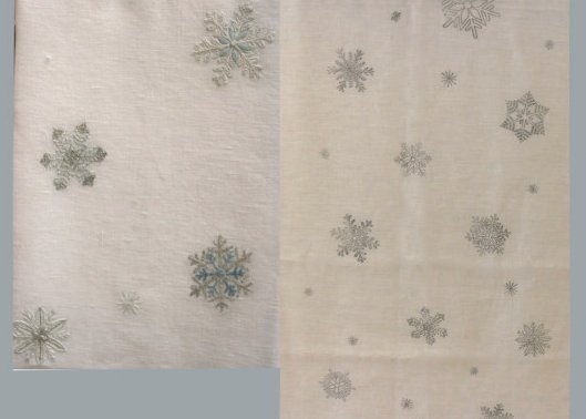 "Cristaux de neige" table runner pattern