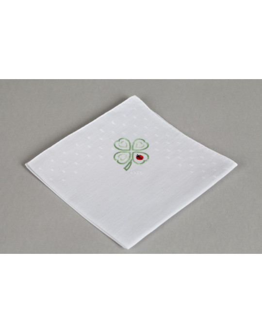 "Coccinelle" hand embroidered handkerchief